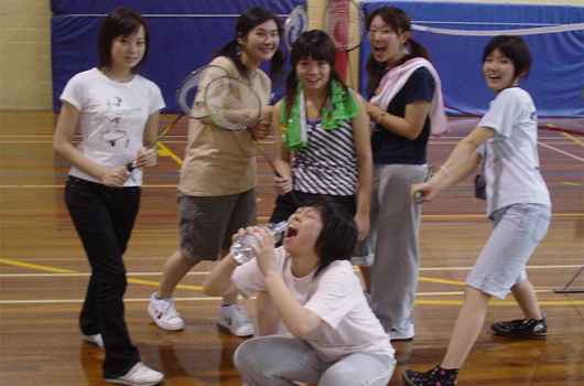 ARET high school and university australian recreation and educational tours wollongong urac sport badminton